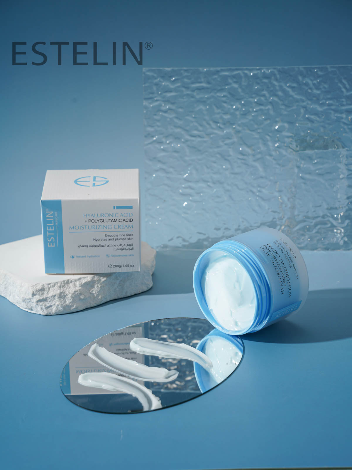 Estelin Hyaluronic Acid + Polyglutamic Acid Moisturizing Cream – 200g