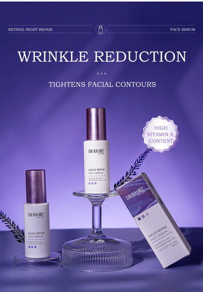 Dr Rashel Night Repair Face Serum – 50ml Advanced Overnight Recovery Serum with Niacinamide, Hyaluronic Acid & Antioxidants