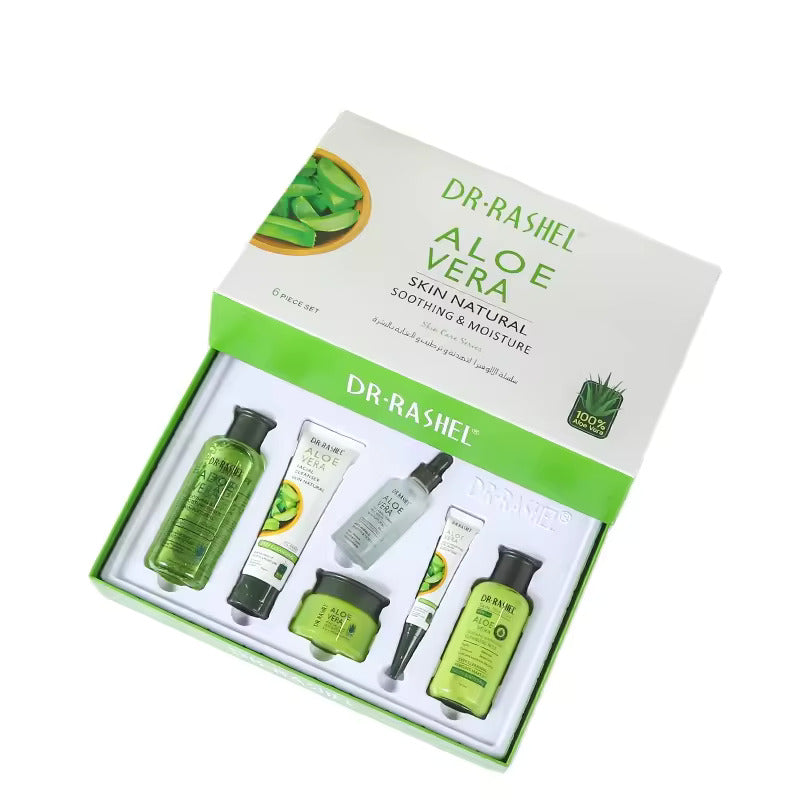 Dr.Rashel Aloe Vera Skin Natural Soothing & Moisture Skin Care Series  - Pack of 6 With Box