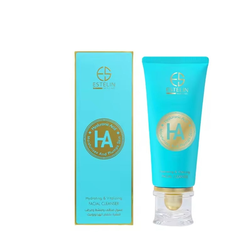   Estelin Hyaluronic Acid Hydrating & Vitalizing Facial Cleanser 80g For Dry Skin