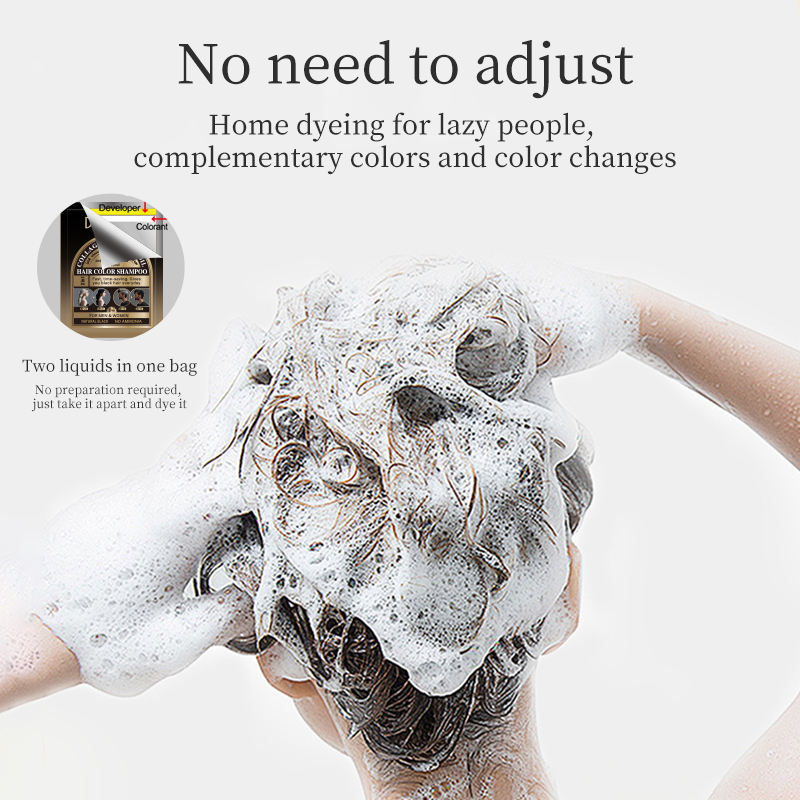 Dr.Rashel Collagen And Argan Oil Hair Color Shampoo Sachet  - 25ml - 1 Sachet