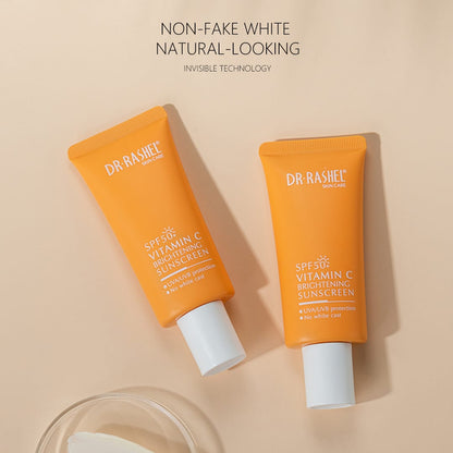 Dr Rashel Vitamin C Brightening Sunscreen SPF 50 – Daily Sun Protection with Glow-Boosting Formula (60g)