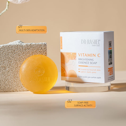 Dr Rashel VC Vitamin C Brightening Essence Soap – Deep Cleansing, Whitening & Glowing Skin Formula (100g)
