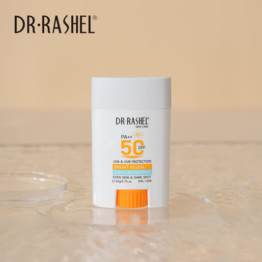 Dr Rashel Bright Reveal Sunscreen Stick – UVA + UVB Protection with Skin Brightening & Anti-Dullness Formula (20g)