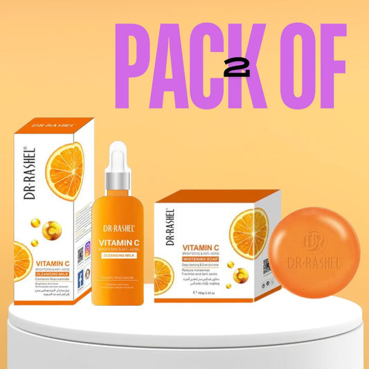   Dr.Rashel Vitamin C Cleansing Milk & Vitamin C  Whitening Soap bundle deal