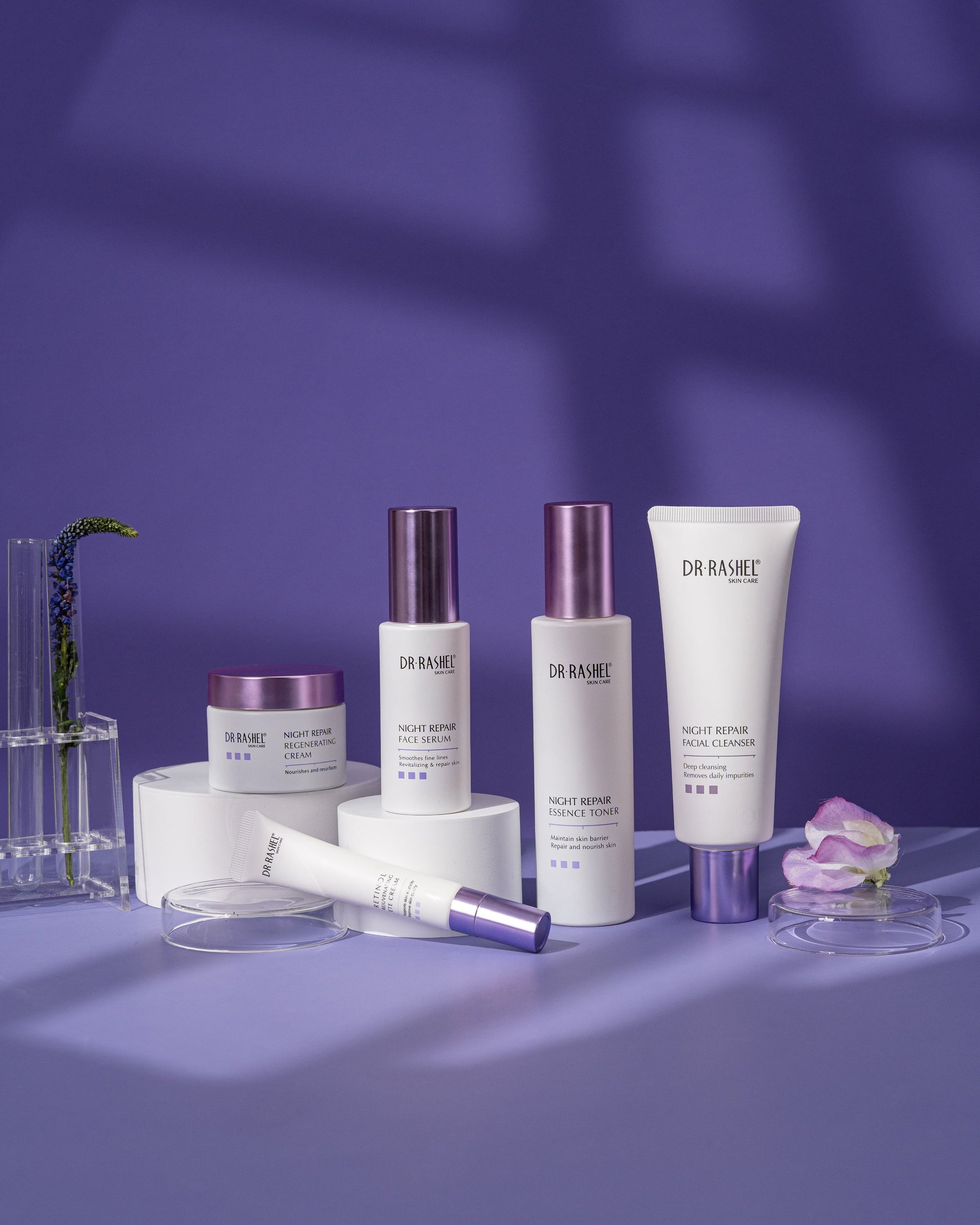 Dr Rashel Retinol Night Repair Youth Activating Skin Care Set – 6-in-1 Anti-Aging Routine