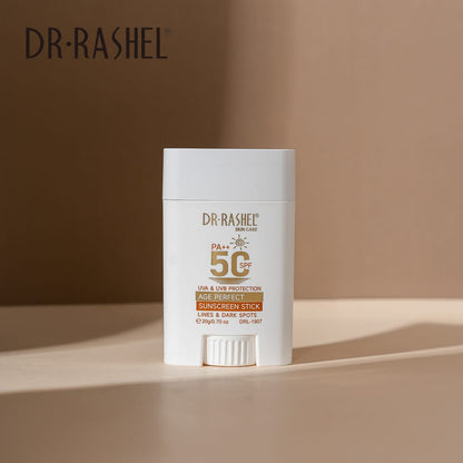 Dr Rashel UVA + UVB Age Perfect Sun Protection Stick – Invisible Broad Spectrum SPF with Anti-Aging Care (20g)