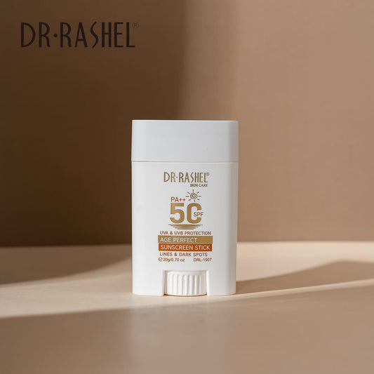 Dr Rashel UVA + UVB Age Perfect Sun Protection Stick – Invisible Broad Spectrum SPF with Anti-Aging Care (20g)