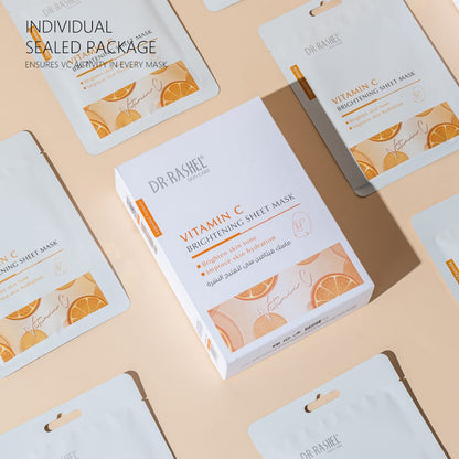 Dr Rashel VC Vitamin C Brightening Sheet Mask – Instant Glow, Hydration & Skin Tone Correction Facial Treatment