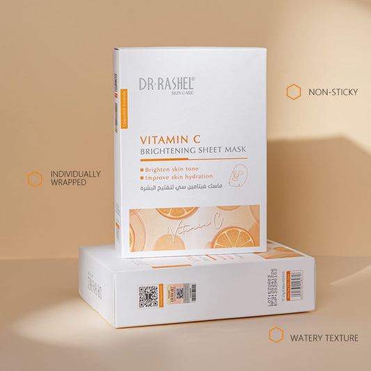 Dr Rashel VC Vitamin C Brightening Sheet Mask – Instant Glow, Hydration & Skin Tone Correction Facial Treatment
