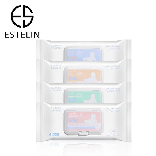   Estelin Baby Wet Wipes All-In-One Cleansing Anti-Bacterial Alcohol-Free