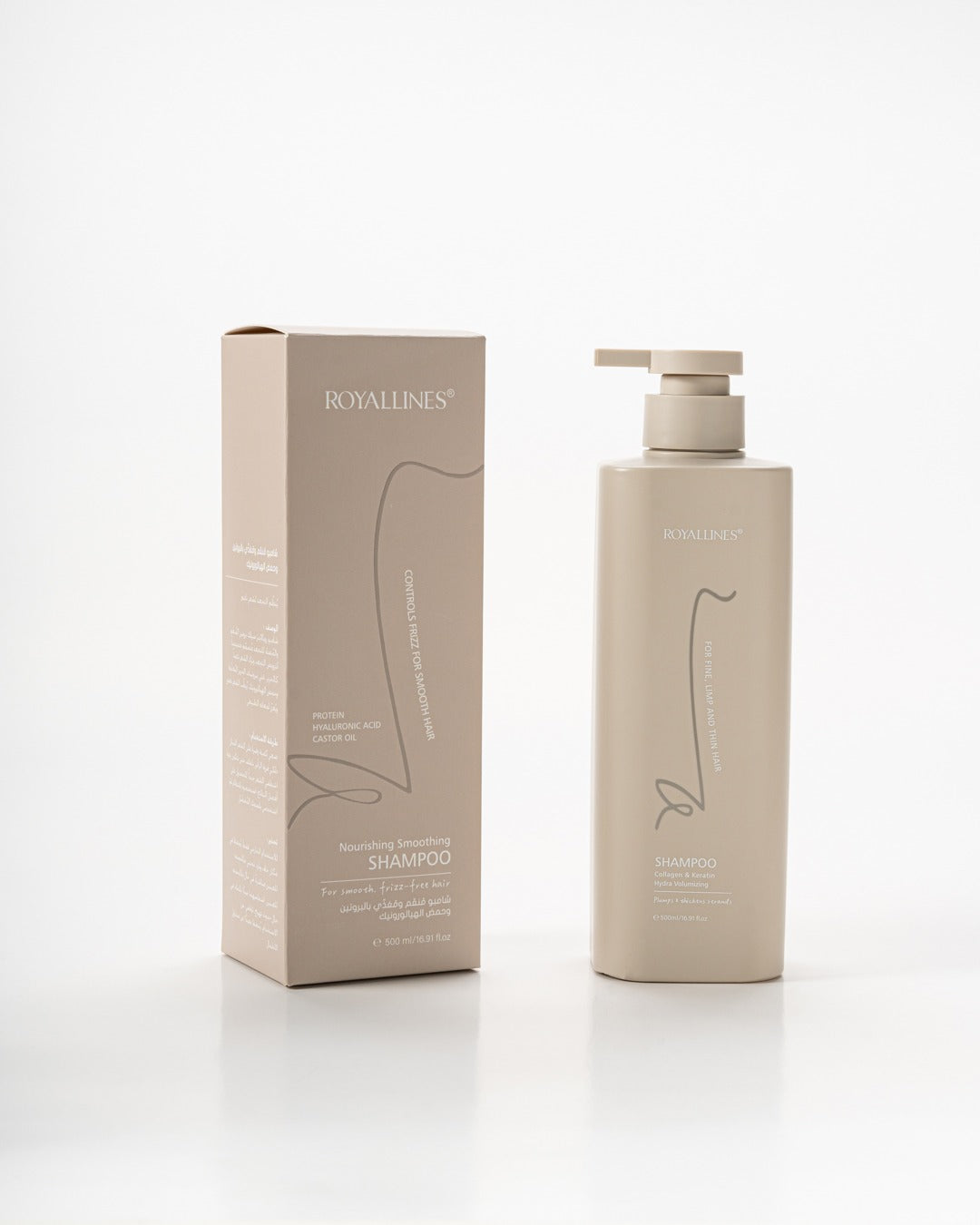 Royallines Hydra Volumizing Shampoo – 500ml | Collagen & Keratin for Fine & Flat Hair