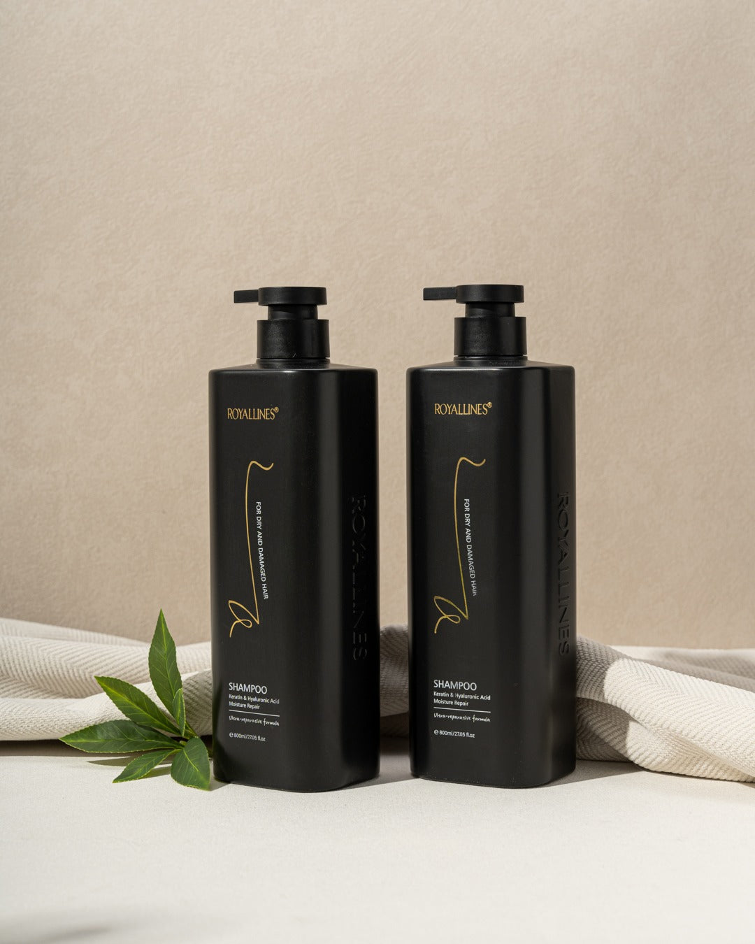 Royallines Moisture Repair Shampoo – 800ml | Keratin & Hyaluronic Acid for Dry & Damaged Hair