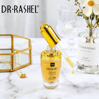   DR.RASHEL 24K Real Gold Atoms Ampoule Collagen Makeup Primer Anti Wrinkle Hyaluronic Acid Face Whitening Serum
