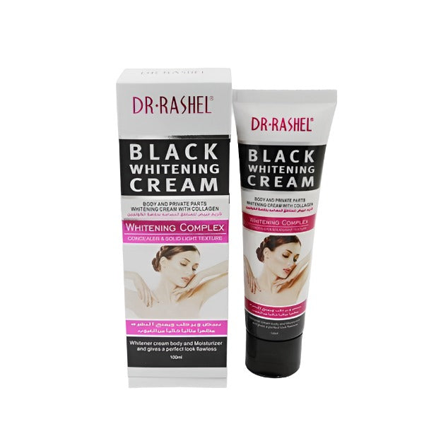 Dr.Rashel Black Whitening Cream with Collagen for Body and Private Parts for Girls & Women - 100ml