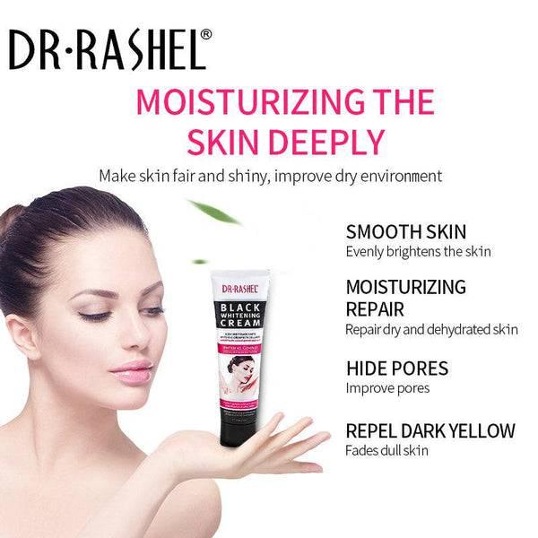   Dr.Rashel Black Whitening Cream with Collagen for Body and Private Parts for Girls & Women - 100ml