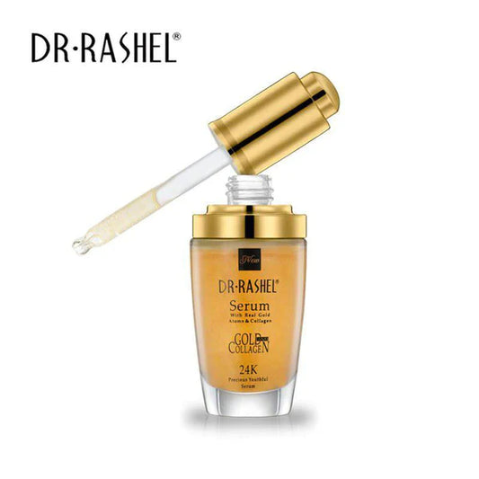   DR.RASHEL 24K Real Gold Atoms Ampoule Collagen Makeup Primer Anti Wrinkle Hyaluronic Acid Face Whitening Serum
