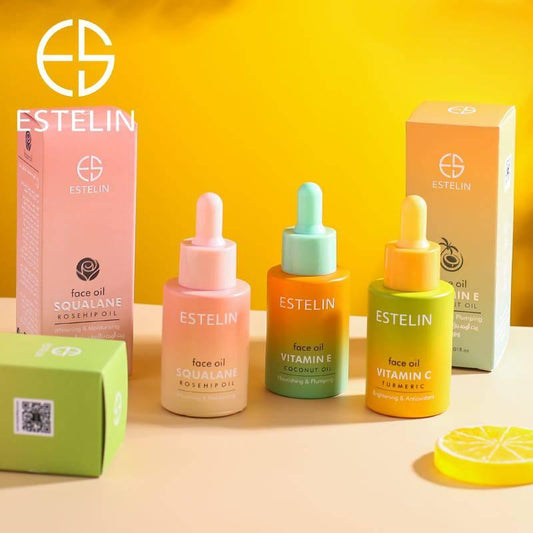   Estelin Face Oil Vitamin C , Rosehip & Vitamin E Oil - 30ml