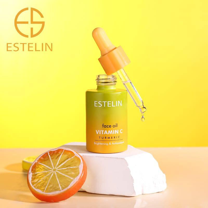   Estelin Face Oil Vitamin C , Rosehip & Vitamin E Oil - 30ml