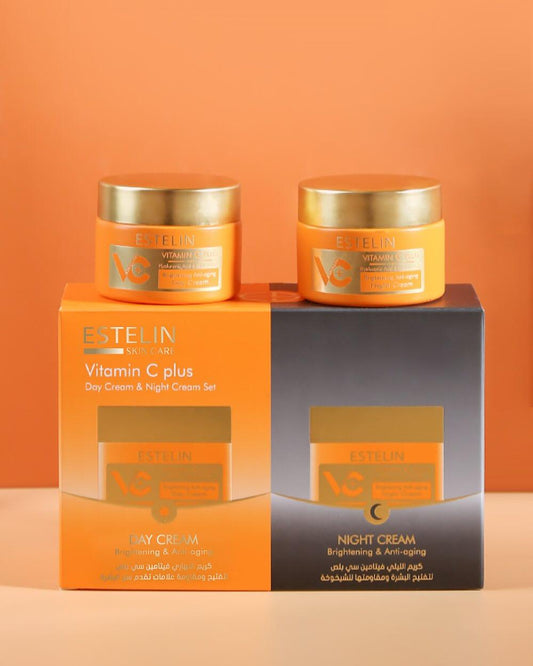   Estelin Vitamin C Plus brightening & anti aging skin care set pack of 2