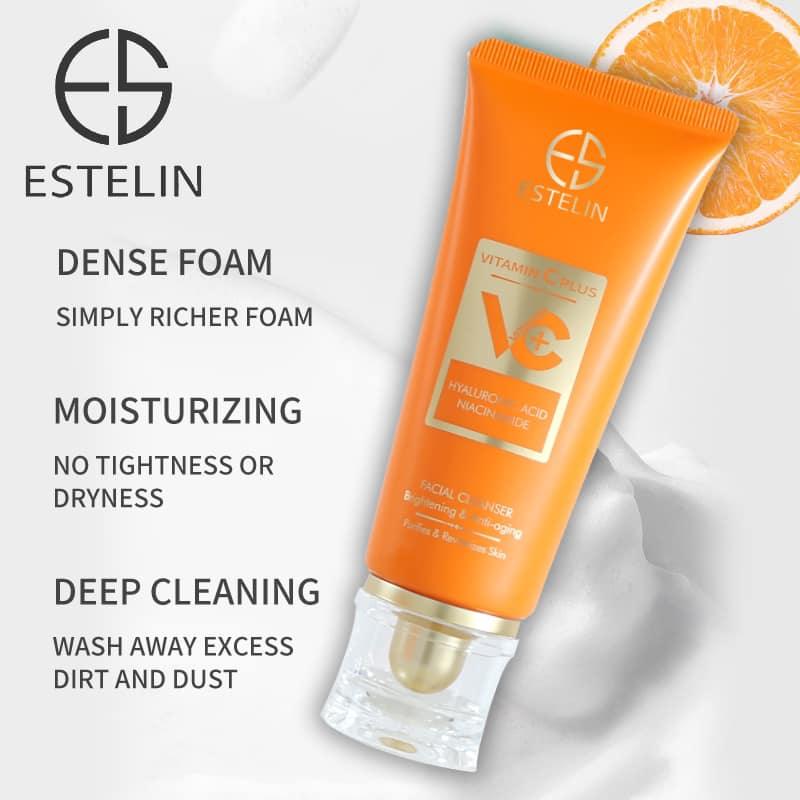   Estelin Vitamin C Plus Hyaluronic Acid Niacinamide Facial Cleanser