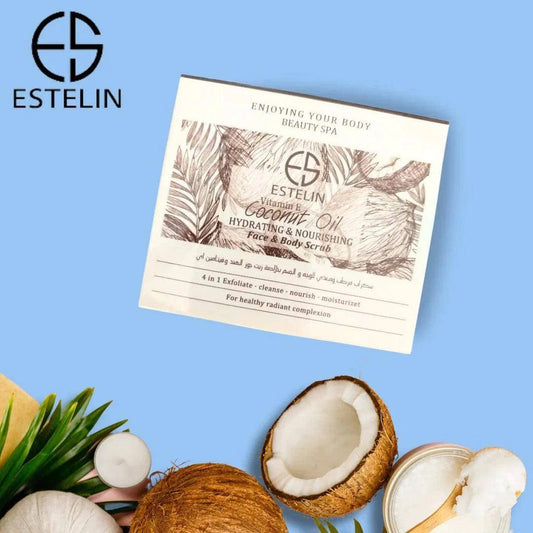   Estelin Vitamin E Coconut Oil Face & Body Scrub - 250g