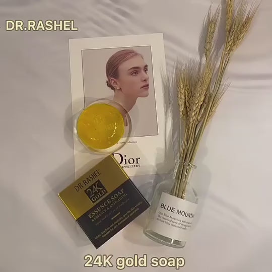 ڈاکٹر راشیل 24K گولڈ ریڈیئنس اور اینٹی ایجنگ ایسنس صابن - 100 گرام