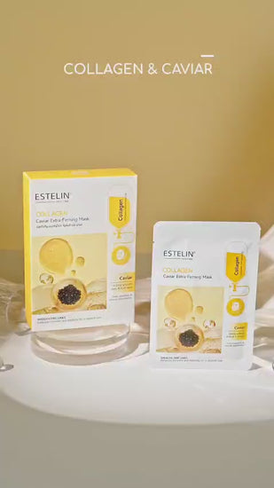 Estelin Collagen + Caviar Extra-Firming Mask | Anti-Aging, Lifting & Hydrating Sheet Mask