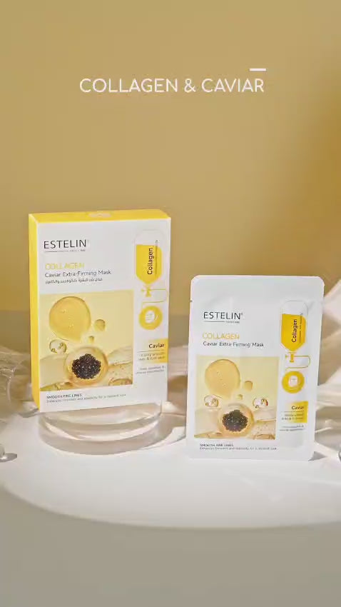 Estelin Collagen + Caviar Extra-Firming Mask | Anti-Aging, Lifting & Hydrating Sheet Mask