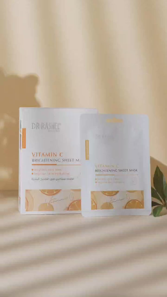 Dr Rashel VC Vitamin C Brightening Sheet Mask – Instant Glow, Hydration & Skin Tone Correction Facial Treatment
