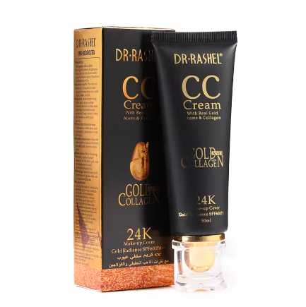   Dr.Rashel 24K CC Cream Gold & Collagen Make Up Cover Gold Radiance Sun Protection SPF60/PA++ - 50ml