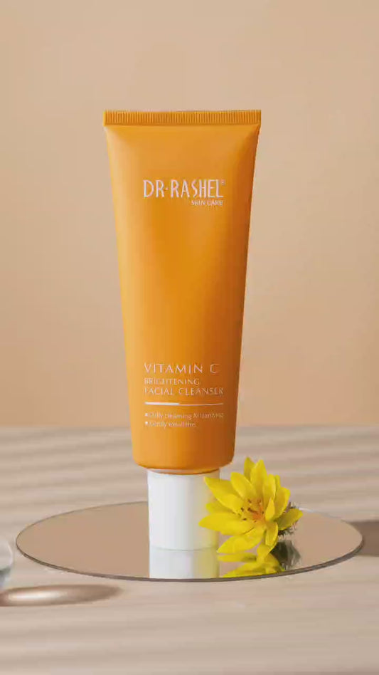 Dr Rashel Vitamin C Brightening Facial Cleanser – Deep Cleansing, Glow Boosting & Skin Tone Refining Face Wash (100g)