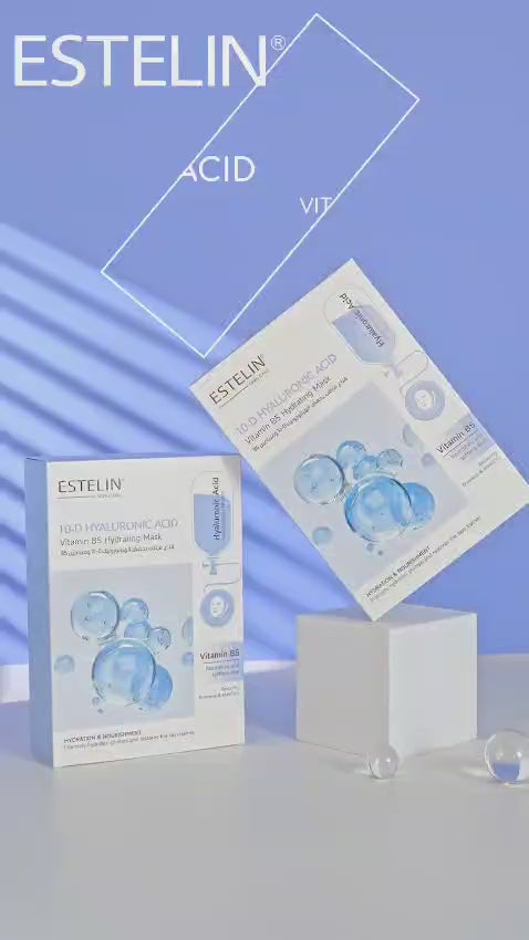Estelin 10-D Hyaluronic Acid + Vitamin B5 Hydrating Mask | Deep Moisturizing, Firming & Skin Barrier Repair