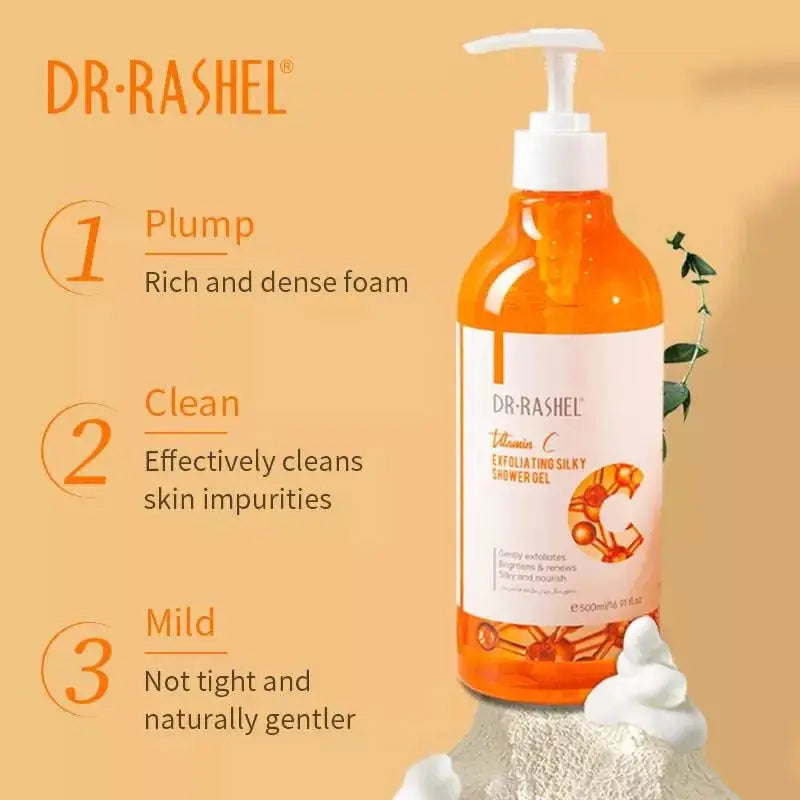 Dr.Rashel vitamin C whitening Exfoliating silky shower gel - 500ml