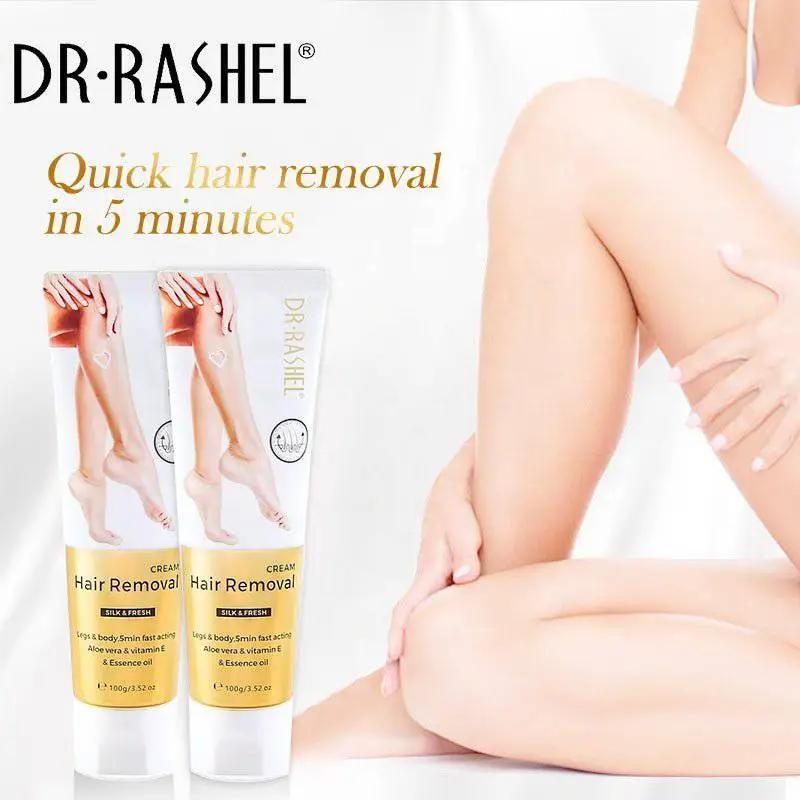 Dr.Rashel Aloe Vera & Vitamin E Silky Legs Underarm Bikini Line Body Depilatory Cream Hair Removal Cream - 100g