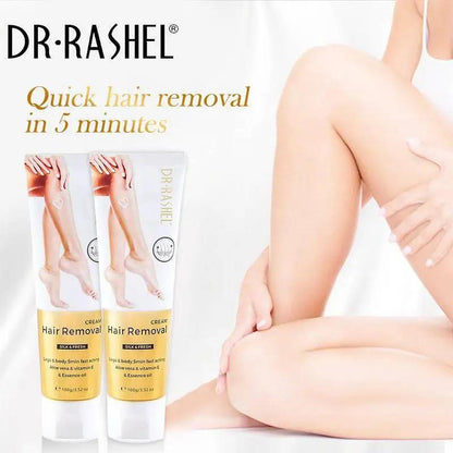   Dr.Rashel Aloe Vera & Vitamin E Silky Legs Underarm Bikini Line Body Depilatory Cream Hair Removal Cream - 100g