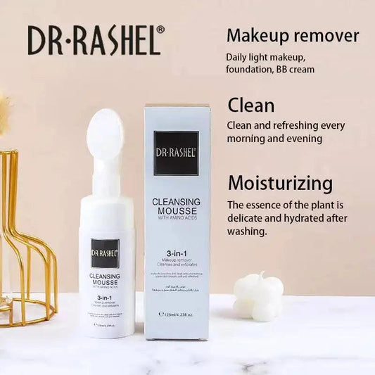   Dr.Rashel Amino Acid Cleansing Mousse Freckles Bubble Makeup Removal Facial Cleanser - 125ml
