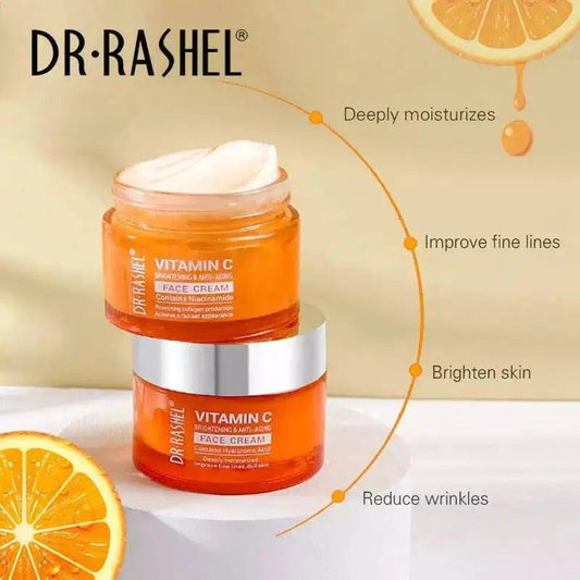   Dr.Rashel Vitamin C Brightening & Anti Aging Face Cream Powered By Hyaluronic Acid