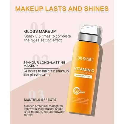   Dr.Rashel Vitamin C Brightening & Anti Aging Make up Fixer 3 in 1 Prep Primer Set - 160ml