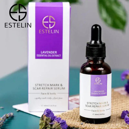  Estelin Lavender Essential Oil Extract Stretch Mark & Scar Repair Serum for Face & Body - 30ml